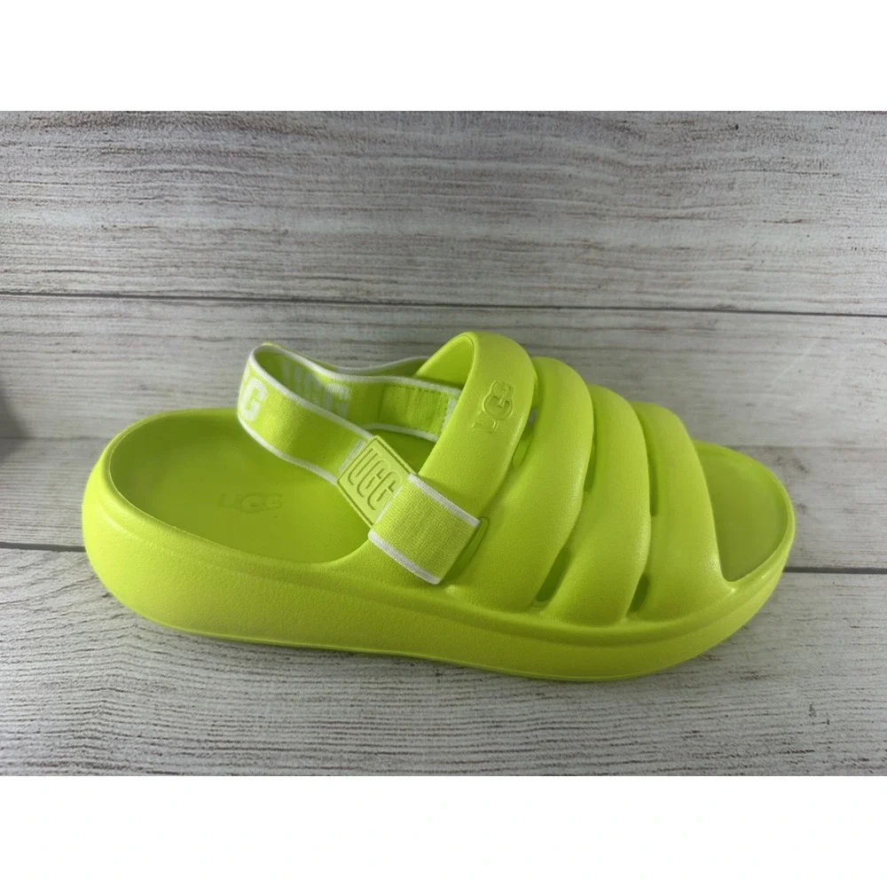 UGG Women's Key Lime Sport Yeah Synthetic Slingback Slide Sandals Size 6